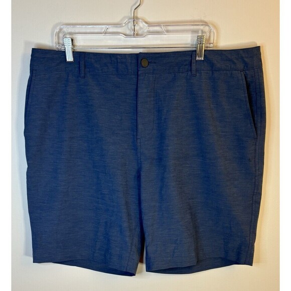 FAHERTY All Day Shorts Men's 38 Blue Polyester Cotton Hybrid Casual 9" Inseam - Picture 1 of 11